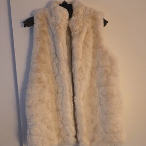 Rachel Zoe Plush Cream Vest